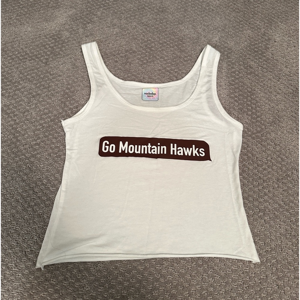 Lehigh University “go mountain hawks” speech bubble CUSTOM tank.